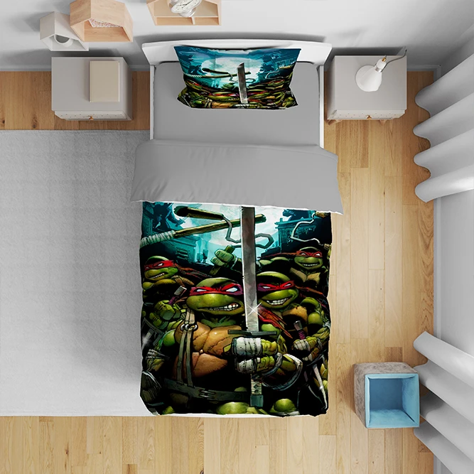 سرویس روتختی مدل لاک پشت های نینجا 5079 تکنفره 5 تکه