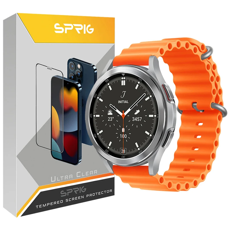بند اسپریگ مدل Ocean مناسب برای ساعت هوشمند سامسونگ Galaxy Watch 4/5/6 سایز 40/43/44/46/47 میلی متری