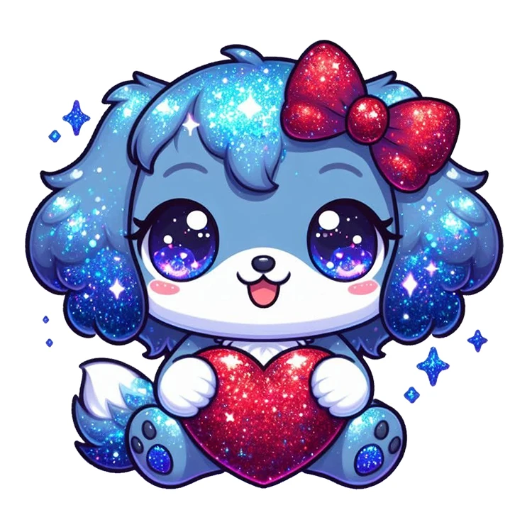 استیکر پارچه و لباس پاد آفرین مدل کارتونی طرح سگ کیوت فانتزی کد S2809