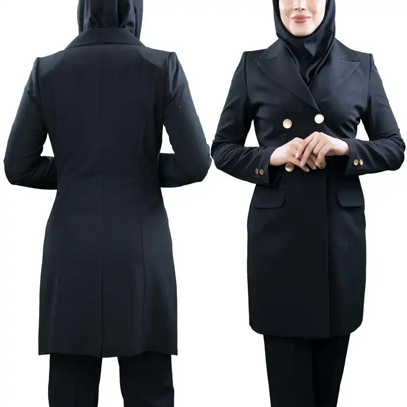 مانتو و شلوار زنانه مدل هیرا 1628 رنگ مشکی