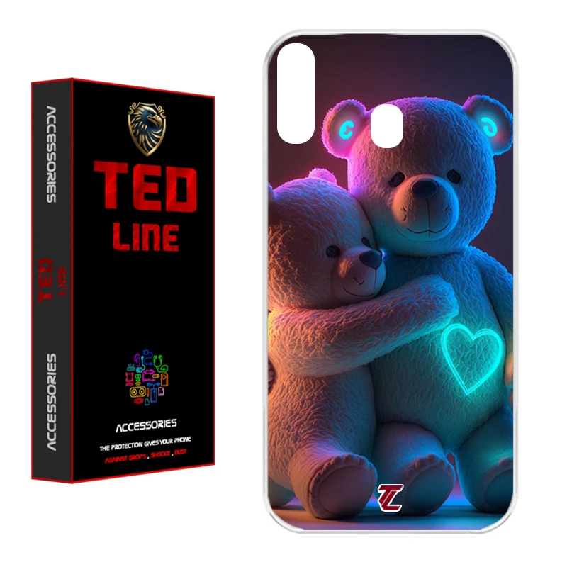 کاور تد لاین طرح خرس عاشق کد 1112 مناسب برای گوشی موبایل سامسونگ Galaxy A20 / A30
