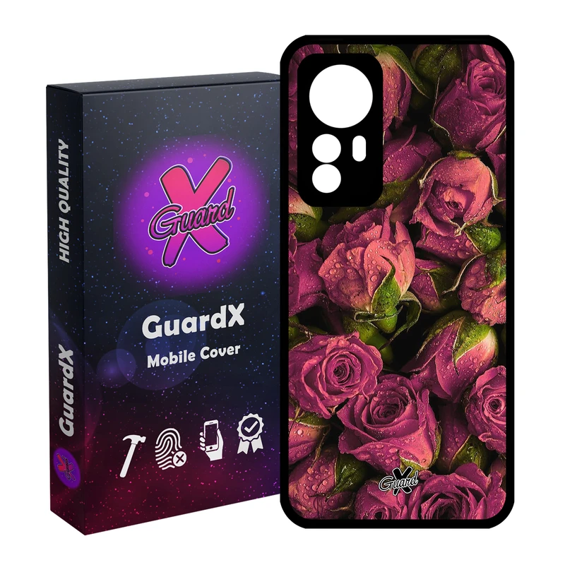 کاور گارد ایکس طرح Flower مدل Glass10006 مناسب برای گوشی موبایل شیائومی Redmi Note 12S