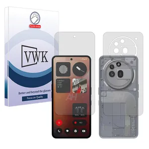 VWK Tough model transparent screen protector suitable for Nothing Phone 3a Pro mobile phone along with the back protector