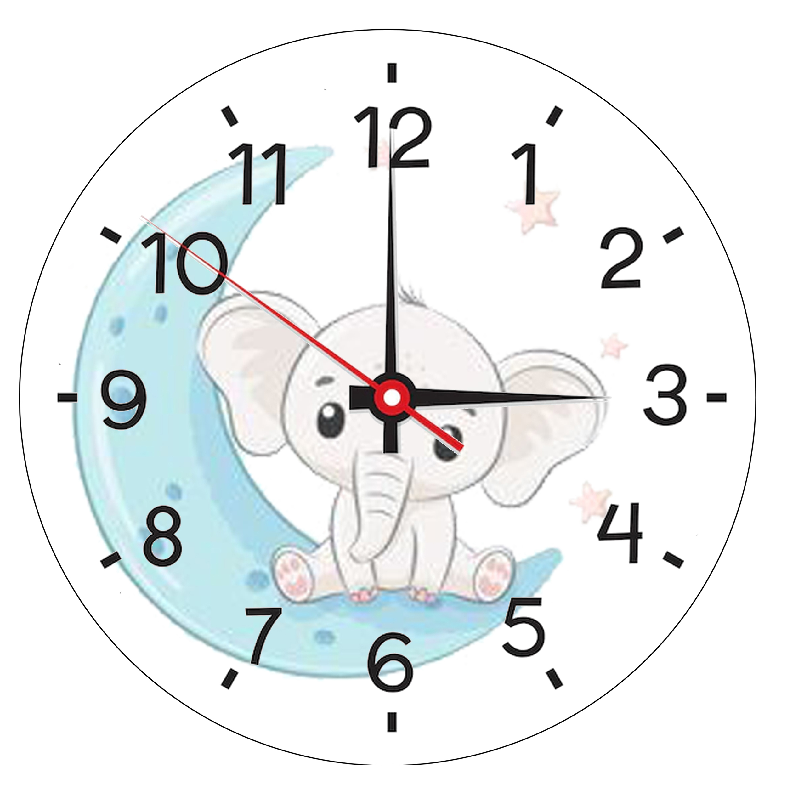ساعت دیواری کودک مدل فیل بامزه کد 003