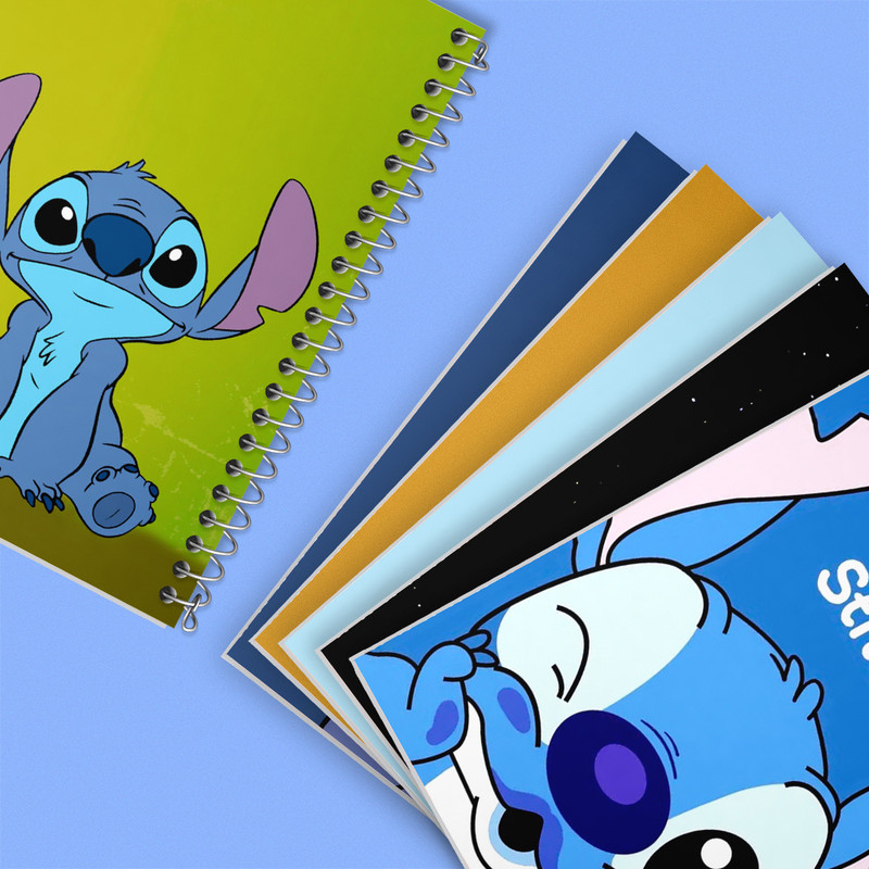 دفتر مشق 50 برگ خندالو طرح استیچ (Stitch) کد 962 مجموعه 6 عددی