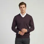 پلیور یقه هفت مردانه تریکو پاییزان مدل P700