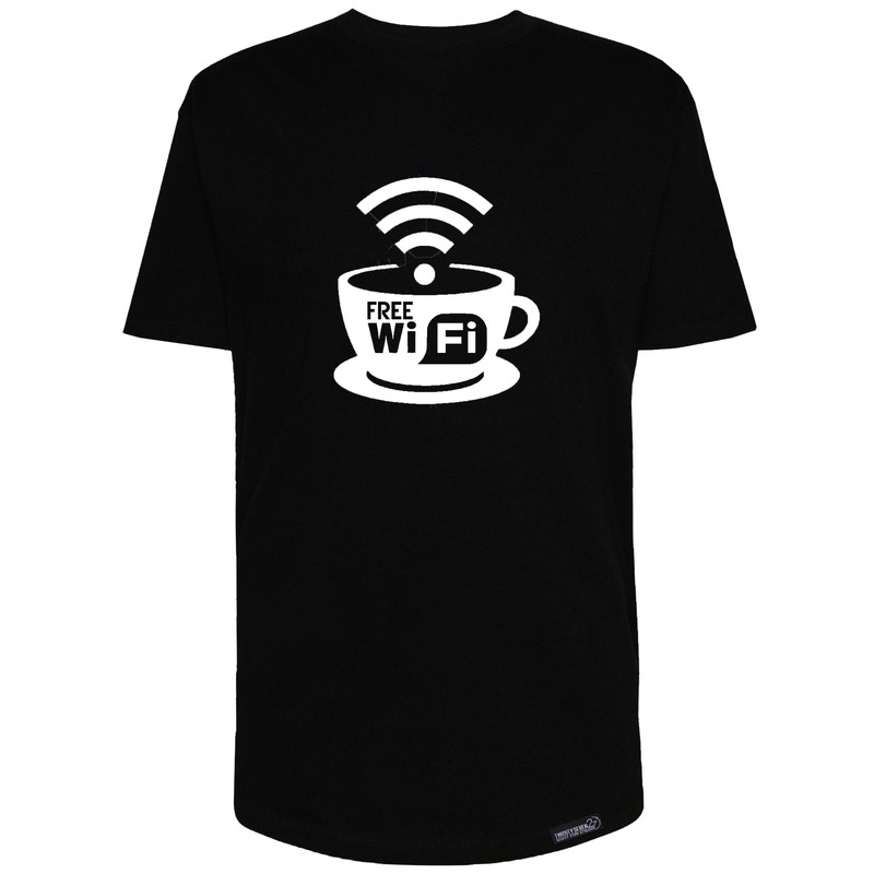 تی شرت آستین کوتاه مردانه 27 مدل Wifi Coffee کد MH1510