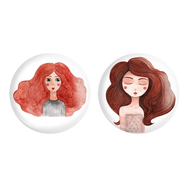 مگنت خندالو مدل دخترونه کد 55345535 مجموعه 2 عددی