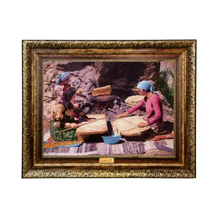 تابلو فرش ماشینی نقش نگار رضوی طرح عشایر کد 1255H