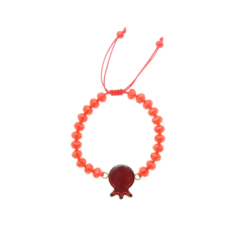 دستبند زنانه دلنار گالری مدل انار رزینی کریستالی