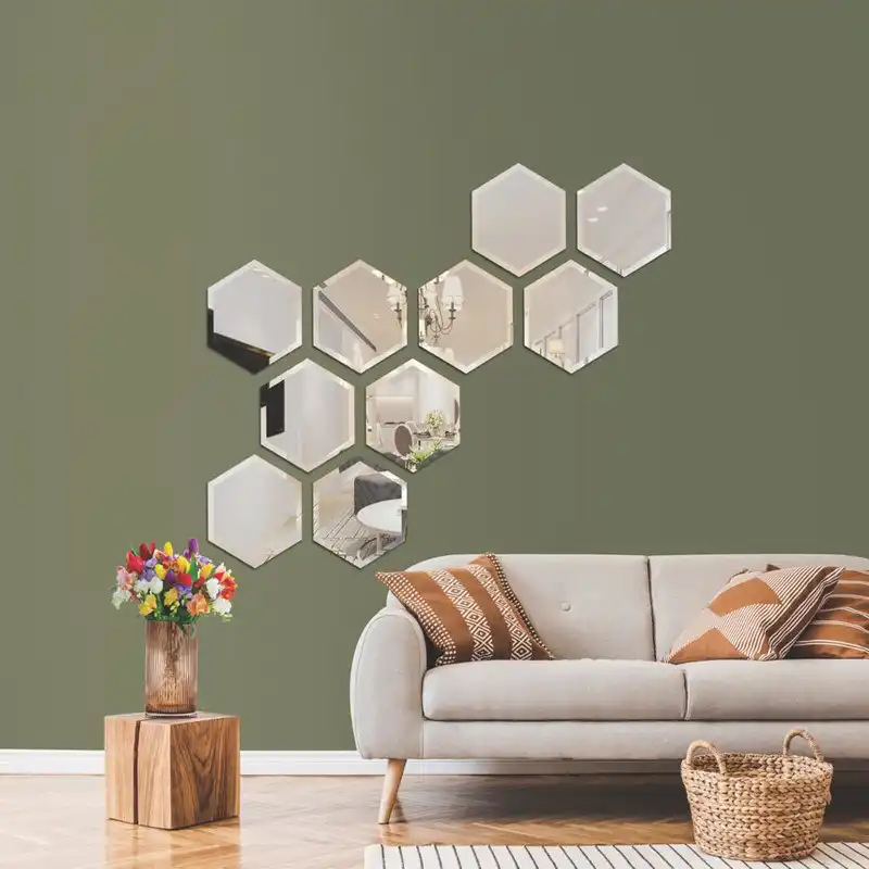 آینه مدل شش ضلعی بسته ده عددی