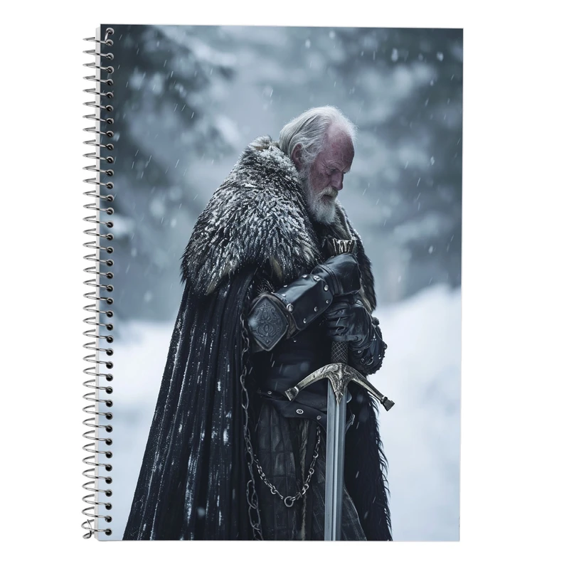 دفتر زبان 50 برگ مدوپد مدل سه خط طرح بازی تاج و تخت GOT کد DF14324