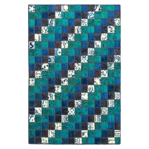 کلاژ فرش سه متری سبحه طرح چهل تکه  پچ ورک کد FDC-4882