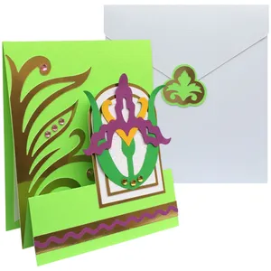 کارت دست ساز هدهد طرح زنبق کد F717
