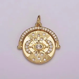 آویز گردنبند طلا 18 عیار زنانه قیراط  طرح دایره کد GH2576