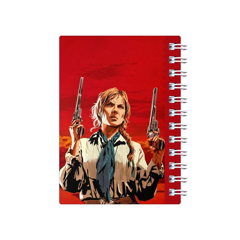 دفترچه یادداشت 50 برگ مدل تو دو لیست طرح red dead