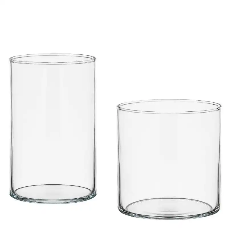گلدان شیشه ای مدل 10D10 8D20 مجموعه 2 عددی