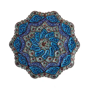 بشقاب میناکاری رستا طرح 16-15-102  قطر 16 سانتی متر