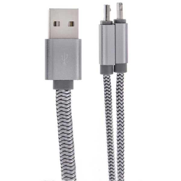 کابل تبدیل USB به microUSB/لایتنینگ الدینیو مدل LC86 طول 1.1 متر کابل تبدیل USB به microUSB/لایتنینگ الدینیو مدل LC86 طول 1.1 متر