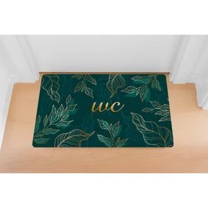 پادری مدل سه لایه رویه مخمل طرح سرویس بهداشتی کد S413 سایز 75x45 سانتی متر