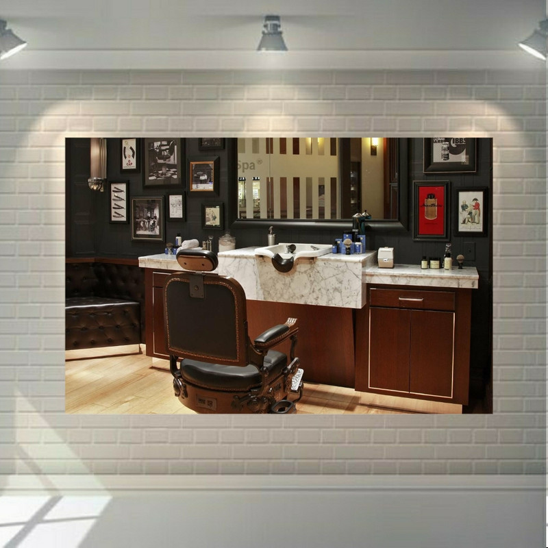 پوستر دیواری طرح صندلی و میز آرایشگاه کد FP285