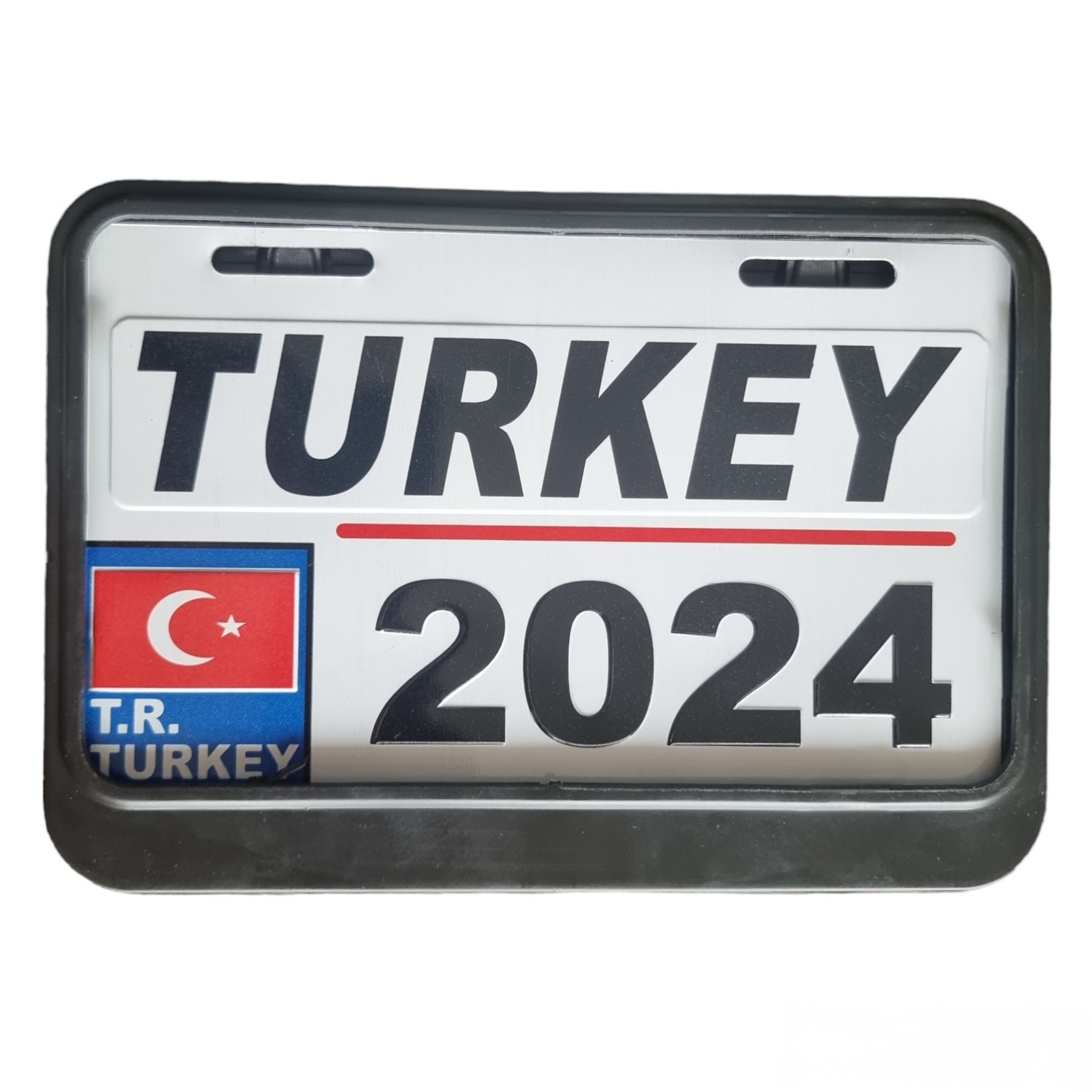 پلاک و قاب پلاک موتورسیکلت مدل TURKEY/2023