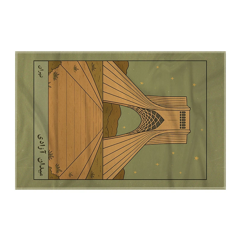 کاغذ کادو ترمه طراحان ایده مدل کارت برج آزادی تهران کد map1529 سایز 57x37 سانتی متر