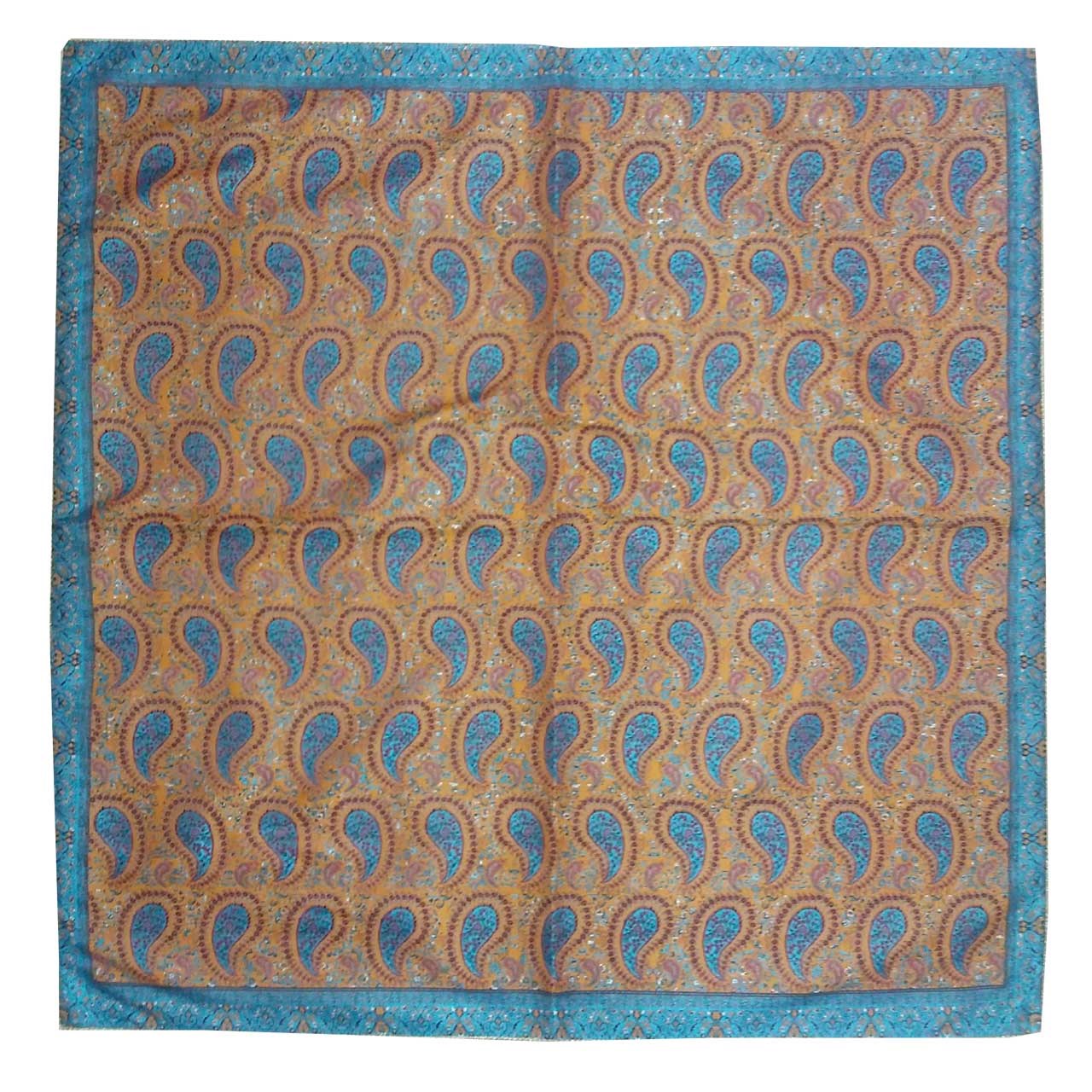 رومیزی ترمه ابریشمی کد 2032 سایز 100 × 100 سانتی متر