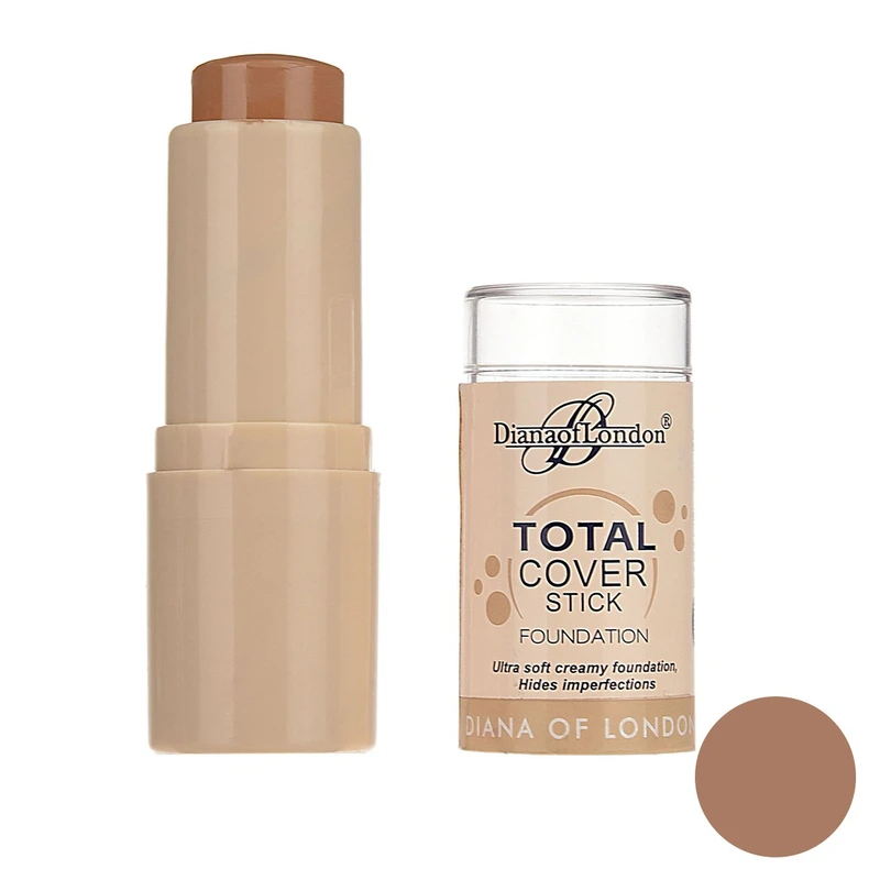 کرم پودر فشرده دایانا آف لاندن سری Total Cover Stick مدل Caramel Cover شماره 504