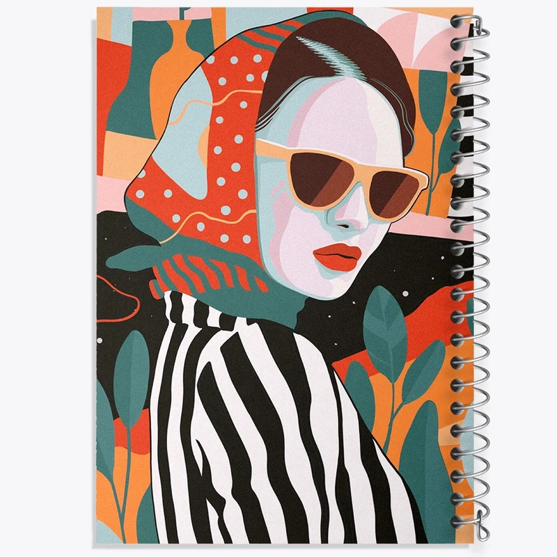 دفتر شطرنجی 50 برگ خندالو مدل زن کد F41