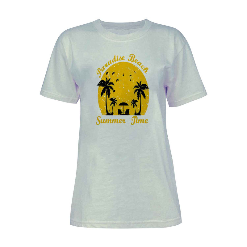 تی شرت آستین کوتاه زنانه مدل هاوایی کد L136 رنگ طوسی