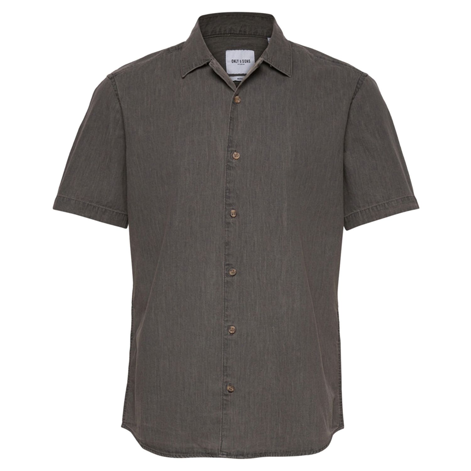 پیراهن آستین کوتاه مردانه اونلی اند سانز مدل جین کد AUGUST-22016591 رنگ خاکستری -  - 1