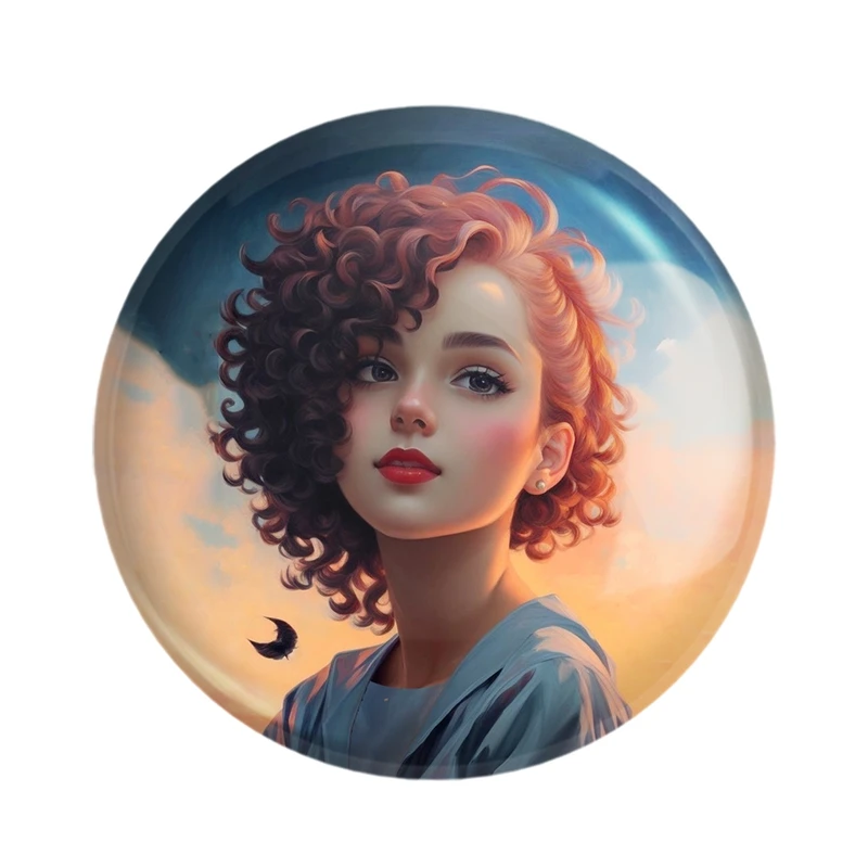 پیکسل خندالو مدل دختر مو فرفری کد 28798