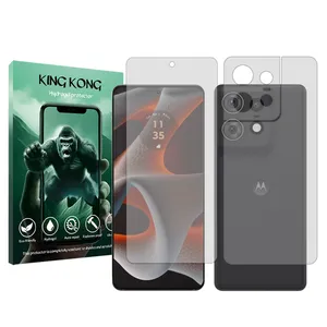 King Kong Tough model transparent screen protector suitable for Motorola Edge 50 Pro mobile phone along with the back protector