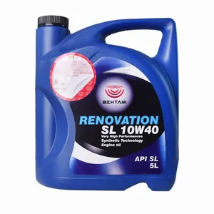 روغن موتور خودرو بنزینی بهتام روانکار مدل روغن SL 10W-40 حجم 5 لیتر