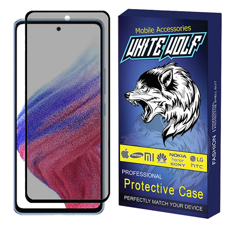 محافظ صفحه نمایش حریم شخصی وایت ولف مدل WGP3 مناسب برای گوشی موبایل سامسونگ Galaxy A53 5G