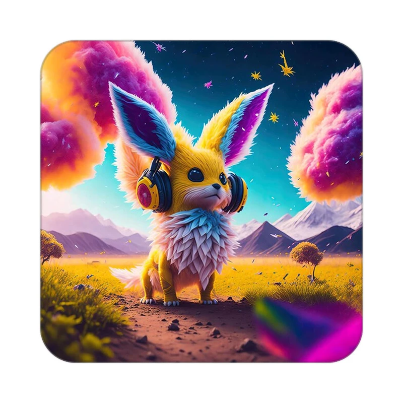 زیر لیوانی کاکتی طرح حیوانات رنگی مدل mp26609