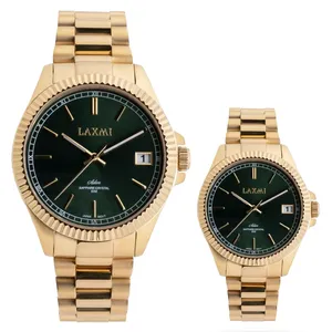 ست ساعت مچی عقربه‌ای کوارتز زنانه و مردانه لاکسمی مدل 850649