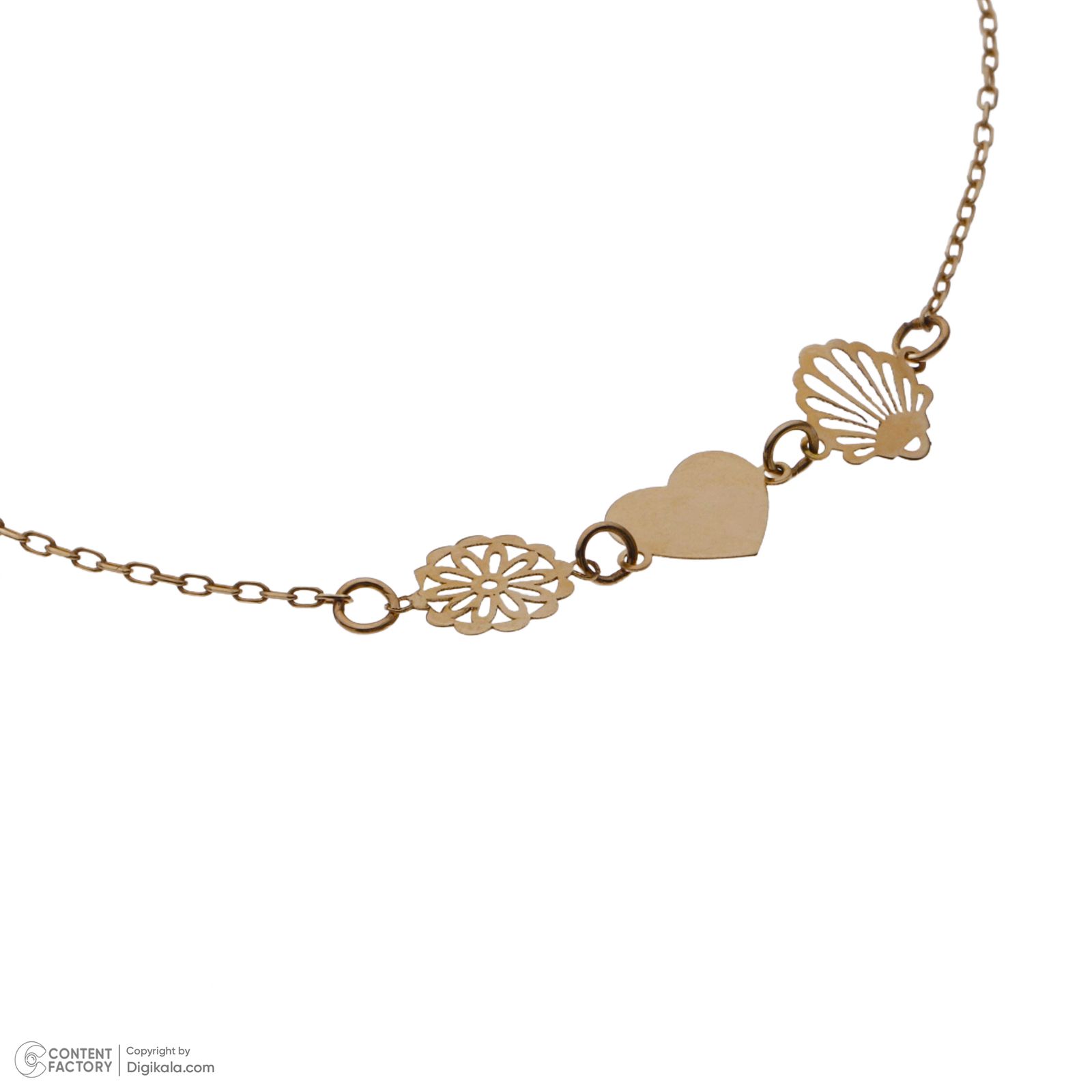 دستبند طلا 18 عیار زنانه مایا ماهک مدل MB1603 طرح قلب -  - 3