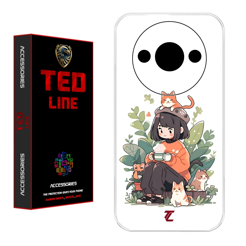 کاور تدلاین طرح گربه کد 1181 مناسب برای گوشی موبایل شیائومی Redmi A3