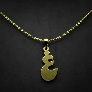 گردنبند طلا 18 عیار زنانه مدوپد مدل حرف غ کد I2-1-1278