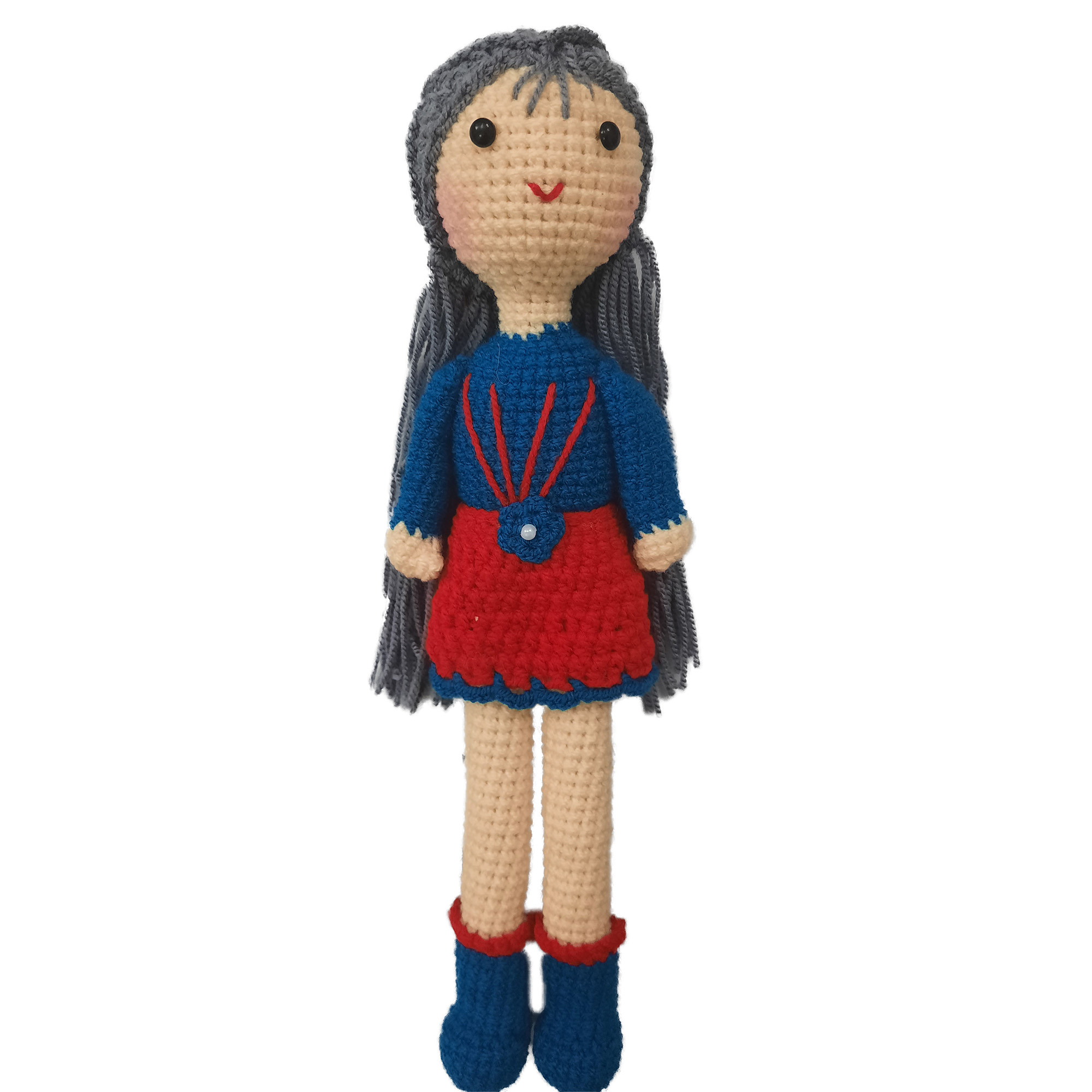 عروسک بافتنی مدل دختر کد 015