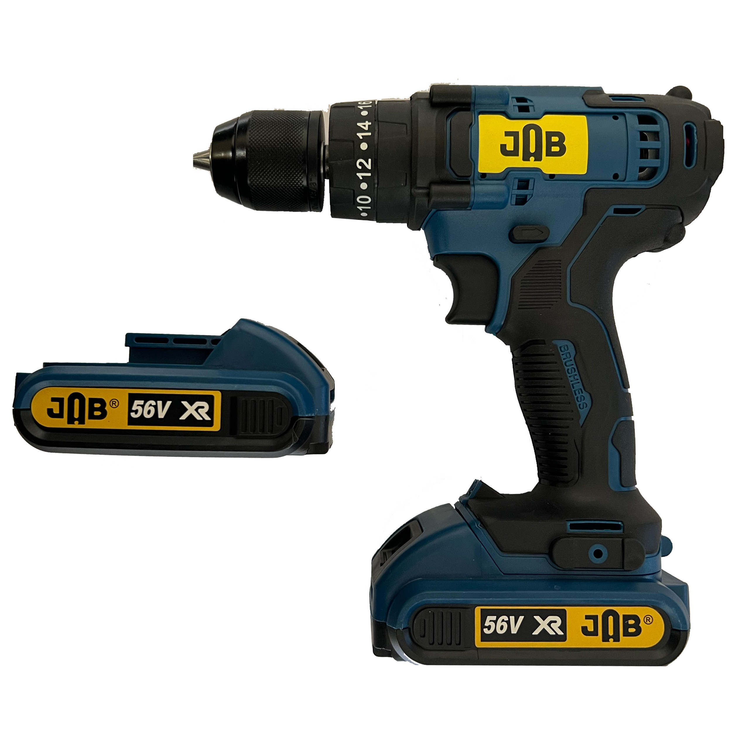 دریل پیچ گوشتی شارژی چکشی جاب مدل JB-5690 B مجموعه 45 عددی