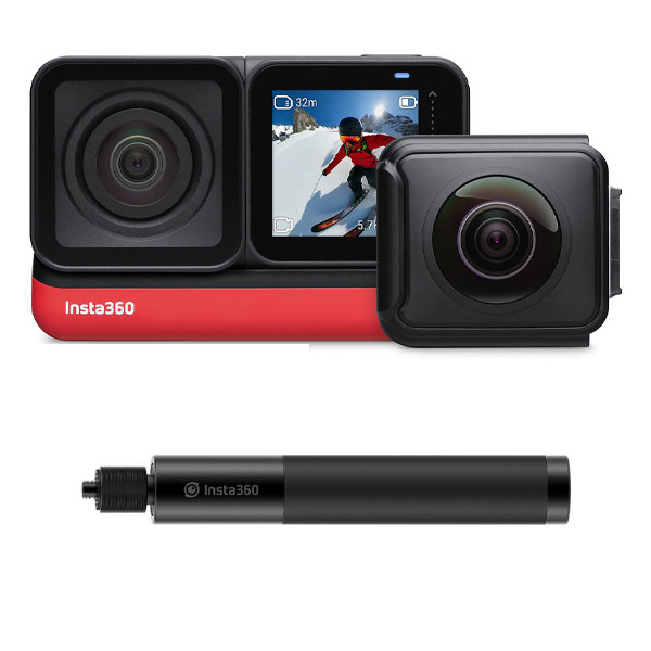 دوربین فیلم برداری ورزشی اینستا 360 مدل insta360 one r twin edition به همراه منوپاد نامرئی