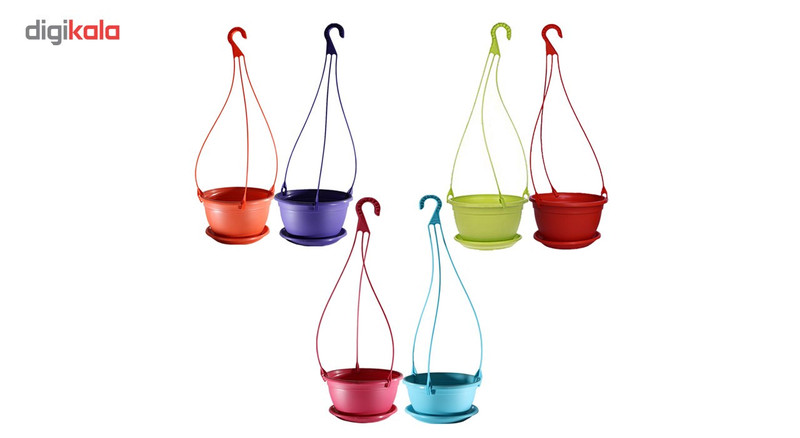 گلدان آویز شهرآذین مدل 5025 مجموعه شش عددی گلدان آویز شهرآذین مدل 5025 مجموعه شش عددی