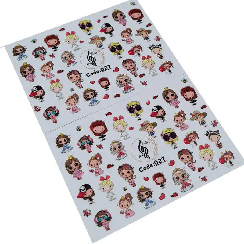 برچسب لنز ناخن رویاسنتر مدل 027 مجموعه 2 عددی