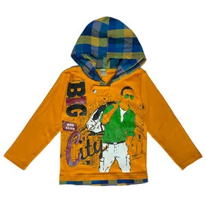 تی شرت کلاهدار آستین بلند پسرانه اطلس مدل 354738