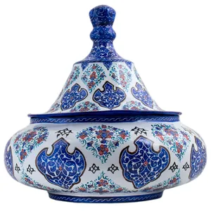 شکلات خوری میناکاری مسی رستا طرح  16-13-102 ارتفاع 18 سانتی متر