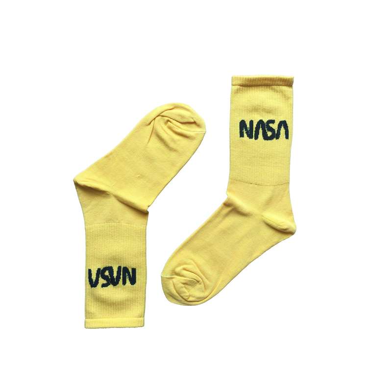 جوراب مدل ساق بلند کد NS-YL1 رنگ زرد