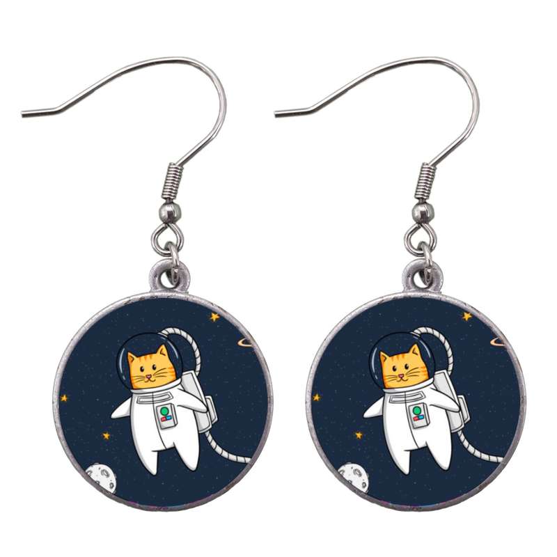 گوشواره دخترانه مدل آدم فضایی کد 507